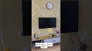 No-Drill TV Setup for Rented Homes ✨📺 | Smart & Stylish Living Room Ideas