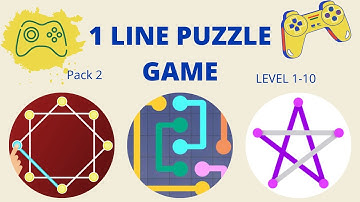1 Line - How to Solve One Line With One Touch Puzzle Game | Pack 2 Level 1-10 | Gaming Forest