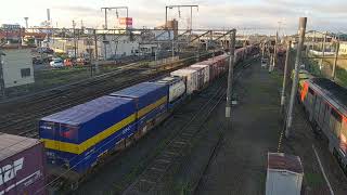 【貨物列車】EH800牽引の貨物列車、出発シーン