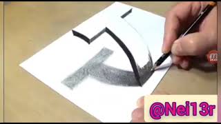 COMO DESENHAR EM 3D--- letra T🎨✏