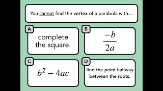 Finding the Vertex — SAT Math Facts & Formulas Quiz (22)