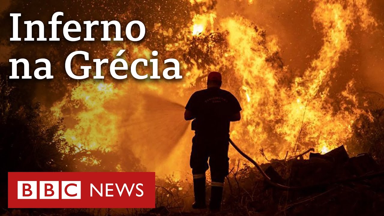 Incêndios na Grécia: 'Parece cena de filme, mas é a vida real'