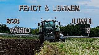 Fendt 828 & Lemken Juwel8 Ploughingpflugenoranjeorka - Kmetija Meolic