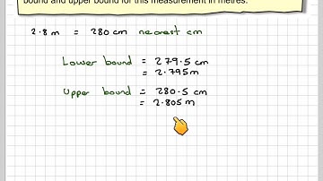 Working out the lower and upper bounds of a measurement