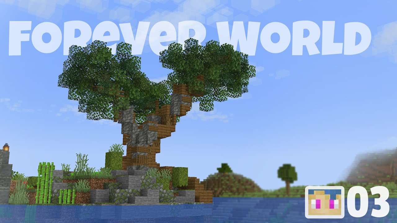 I Built a Custom Tree in my Minecraft Forever World! | Ep. 3 - YouTube