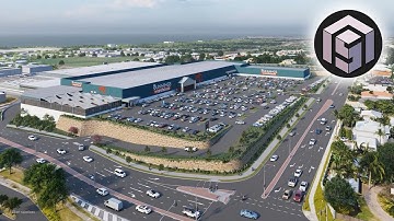 3D fly-through animation of proposed Bunnings Warehouse, Hervey Bay