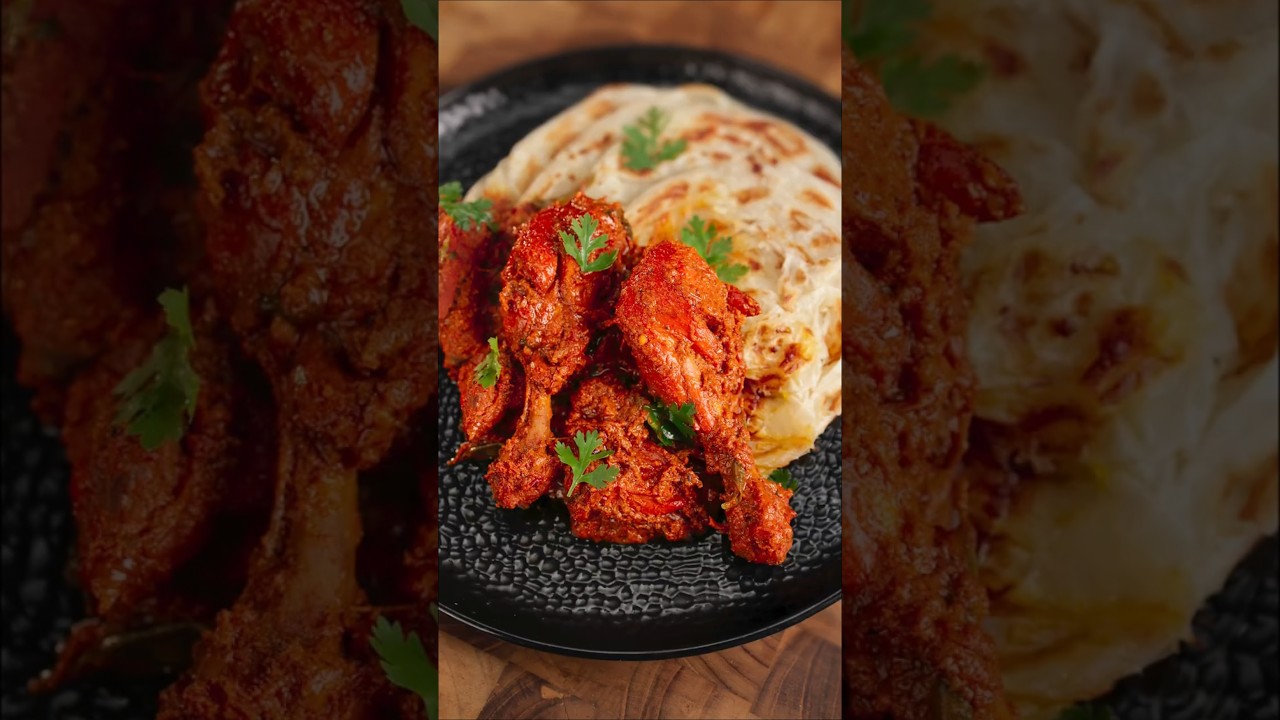 Hyderabadi Red Chicken with Parotta🔥