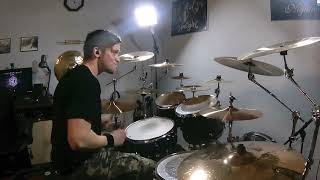 Practice with Song #1 Sonata Arctica - Weballergy ( drum cover )