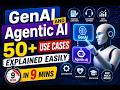 GenAI vs Agentic AI | 50+ Real World Use Cases Banking, Finance ,Healthcare ,Retail &amp; Daily Life 🚀🤖