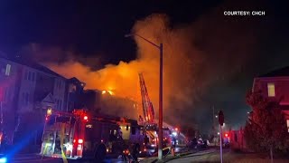 11 homes destroyed after fire engulfs Stoney Creek townhouse complex