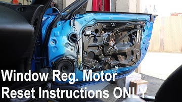 350Z Window Regulator Motor Reset Procedure SHORT VERSION
