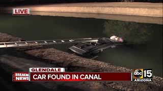 Car found in Glendale canal