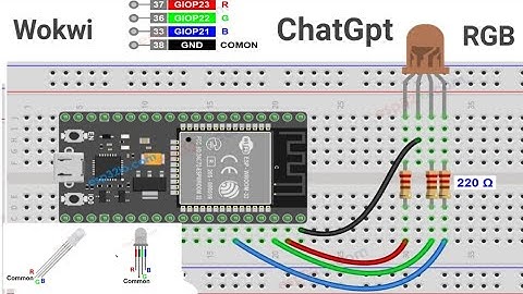 ESP32 Interfacing with RBG led in Wokwi simulator and Chatgpt Generate program