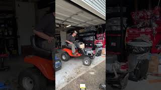 Drive belt swap on Husqvarna rider. #smallengine #mower