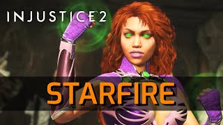 Injustice 2 - Starfire Moveset w. Inputs [Basic]