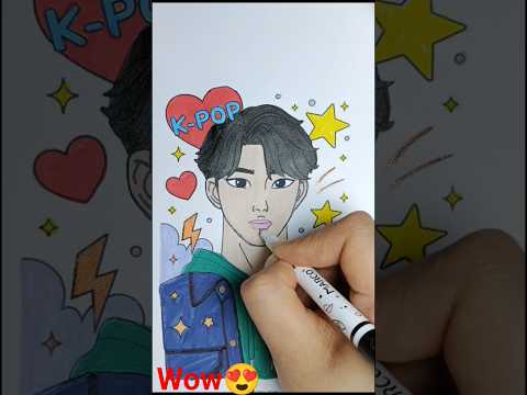 K-pop Demon Hunters JINU #kpop #그림 #케이팝 #kpopcoloring #demon #색칠 #드로잉 #색칠공부 #쇼츠 #스피드컬러링