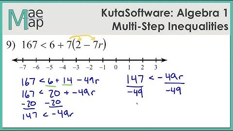 KutaSoftware:  Algebra 1 - Multi Step Inequalities