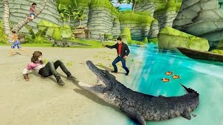 wild Crocodile Simulator 3D Android GAMEPLAY #3 Droidcheating | Hungry Crocodile attack 3D Gamevideo screenshot 2