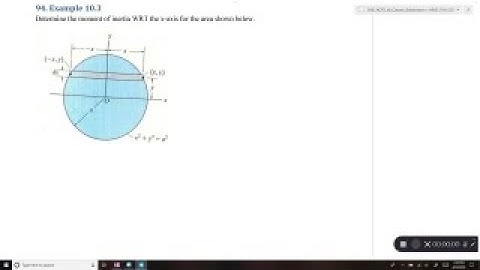 MME 211-L26-#94 Example 10.3 Moment of Inertia of a Circle