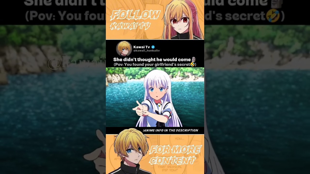 She didn't thought he would come🤣 || Funny anime moment || #anime #funnyanime #shorts