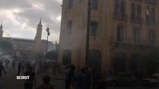 Clashes as hundreds protest against Lebanon govt