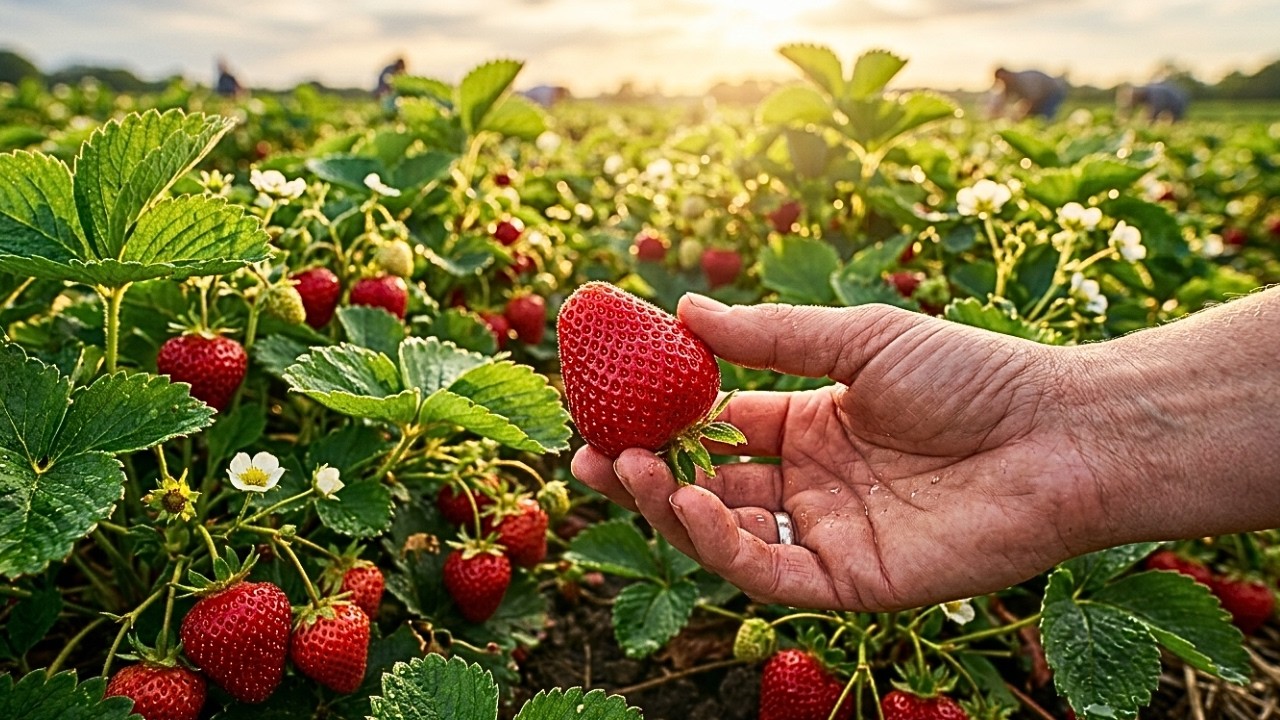 È così che si coltivano le FRAGOLE comprate al mercato: potatura e concimazione!