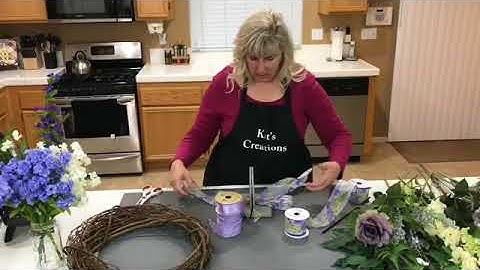 How to Make a Spring Floral Grapevine Wreath Making Tutorial