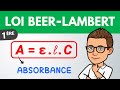 Loi beerlambert  absorbance et concentration  1re sp  chimie