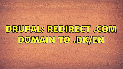 Drupal: Redirect .com domain to .dk/en