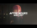 After Hours The Weeknd Edit Audio After Hours The Weeknd Edit Audio