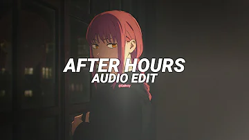 after hours - the weeknd [edit audio]