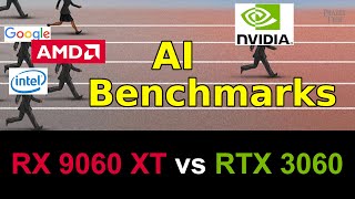 AI Benchmarks - RX 9060 XT vs RTX 3060 tested with LLM, YOLO Object Detection, and Stable Diffusion
