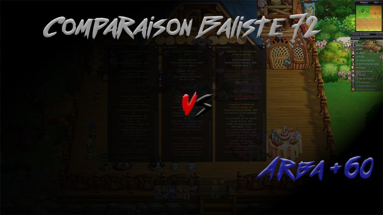 [NosTale] Comparaison Baliste 72 VS Arba 60