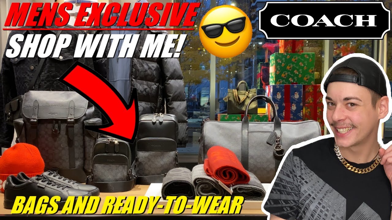 Coach MENS EXCLUSIVE Shop With Me Trip! Mens Bags and Ready to Wear ...