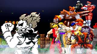 Retro 8-bit Akuma: You lose! Continue?