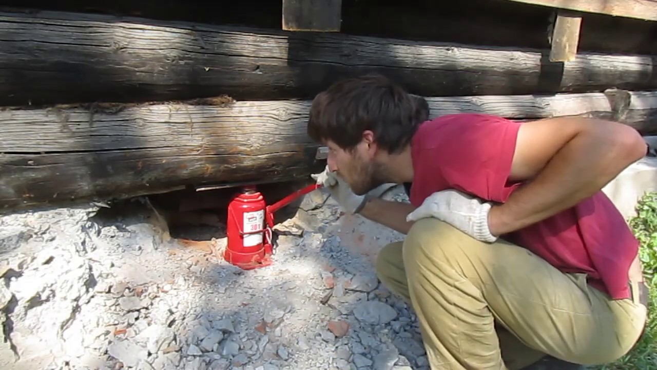 Подъем деревянного дома, вот где надо использовать усилие 90 тон! 4 ...