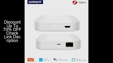 Tuya ZigBee 3.0 Smart Hub, Wireless/Wired Gateway Bridge for App Voice Remote Control, Works with Al