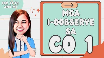 CO 1 CLASS OBSERVABLE INDICATORS #CLASSobservableindicatorsinCO1 #rpmsppst #CO1classindicators