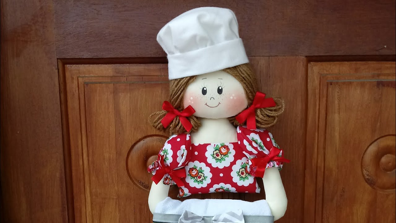 BONECA porta pano de prato! COM MOLDE!#portapanodeprato