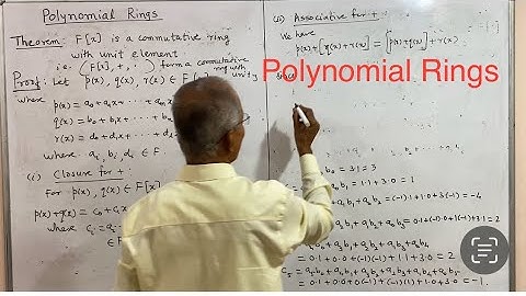 Polynomial Rings: Definition and Theorem 
