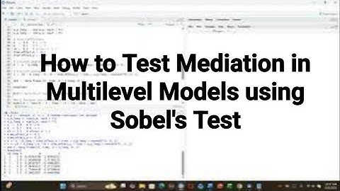 How to Test Mediation in Multilevel Models using Sobel