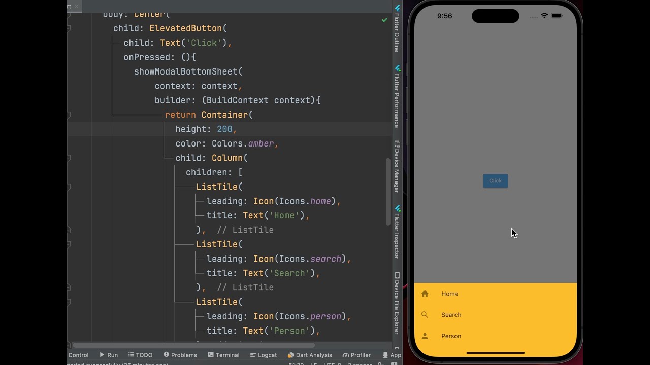 Bottom Sheet in flutter - YouTube