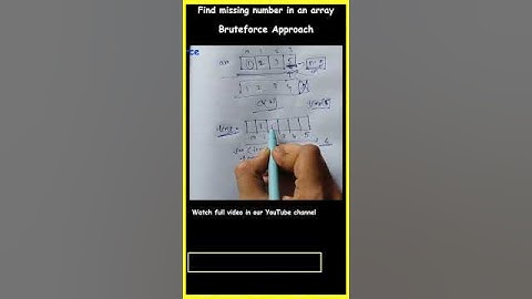 Find missing number in array in java in telugu Amazon interview question tcs #dsa #coding #shorts
