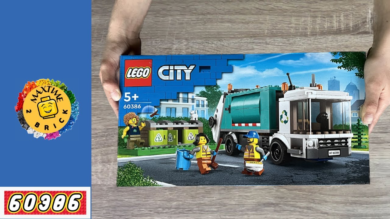 LEGO CITY 2023 Top design set #60386 Recycling truck Speed build & stop  motion