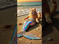 From Cat to Mermaid！🙀🧜‍♀️#cat #cuteanimal #kitten #shorts #catlover #story #cutecat #funny #mermaids