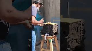 Engine block Paint job by Azeem Ahmed #automobile #machine