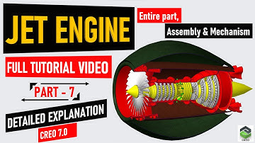 "Jet Engine" in Creo (PART-7). Unpacking the Hype Around Jet engine modelling. Full Tutorial Video.