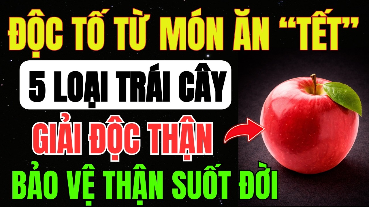 5 Loại TRÁI CÂY TỐT Nhất Cho THẬN Nên ĂN Sau TẾT NGUYÊN ĐÁN, Giúp GIẢI ĐỘC THẬN, Phục Hồi THẬN YẾU