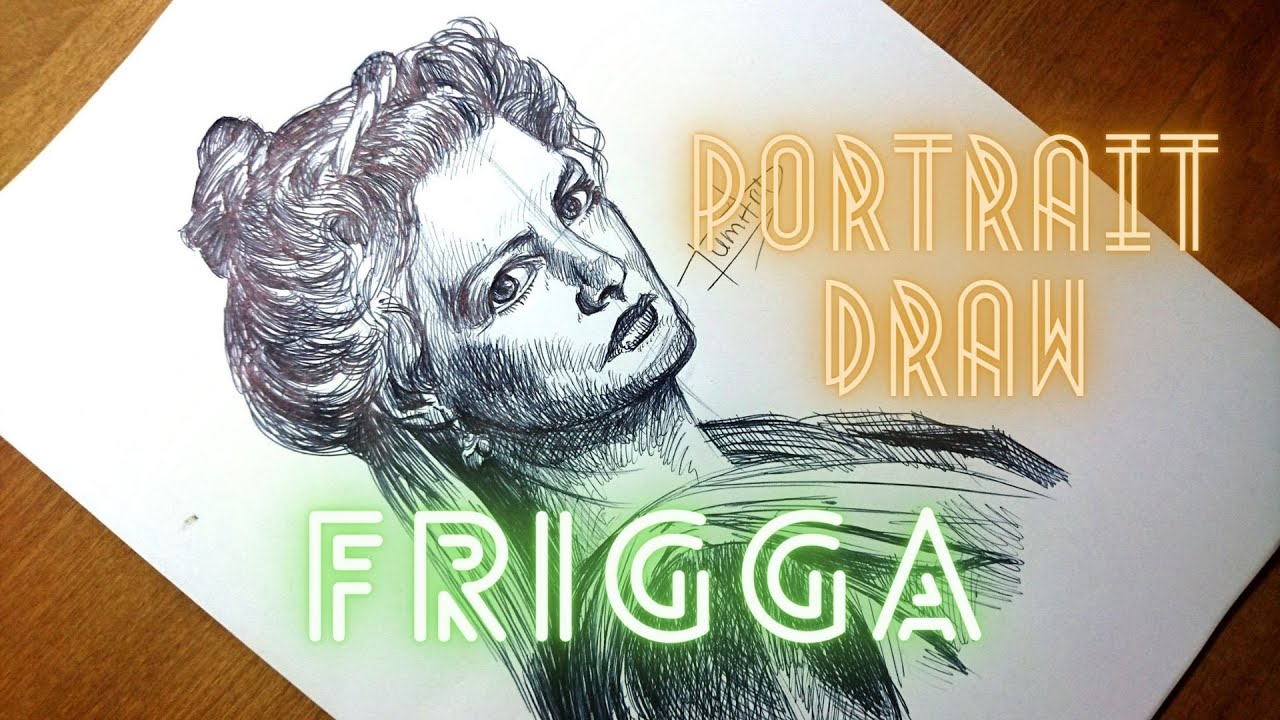Frigga in Asgard is portrait draw speed 