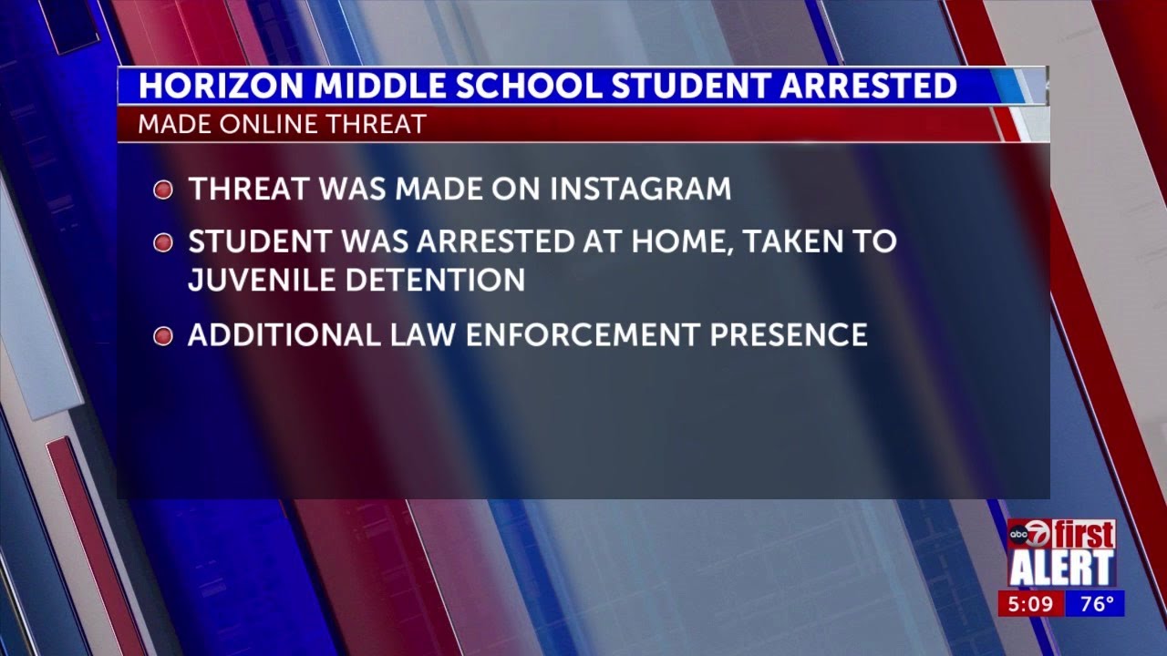 Horizon student arreested for threat against school - YouTube